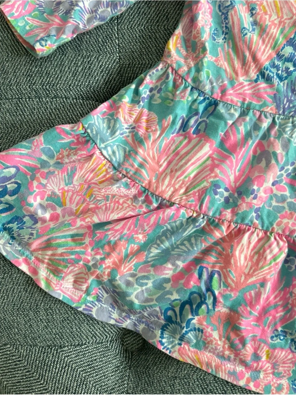 Lilly Pulitzer Girl's Pink Mini Geanna Long Sleeve Cotton Dress - XSmall (2-3)